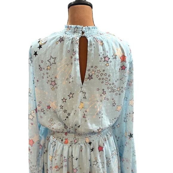 Torrid Mini Clipdot Blouson Sleeve Mock Neck Skater Dress in Space Motif – 3X - Picture 8 of 15